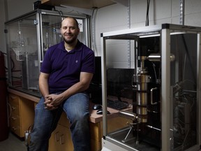 University of Alberta geologist Jonathan Banks in a lab at the University of Alberta on Tuesday September 26, 2017.