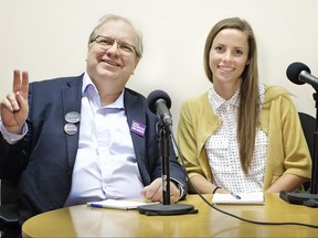 Calgary Sun columnist Rick Bell, sporting buttons from three of the men running for mayor, spoke with civic affairs reporter Annalise Klingbeil for episode 12 of the Confluence podcast.