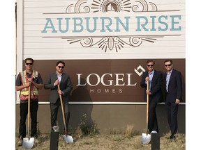 Kevin Logel, Brayden logel, Tim Logel, and Brad Logel of Logel Homes at Auburn Rise.