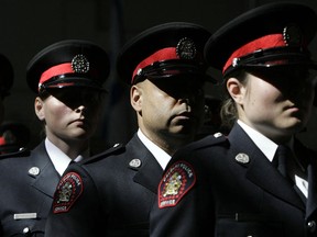 Calgary police graduates at a ceremony at Mewata Armoury in 2009.