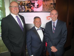 Cal 0930 Libin Beat 1 The 4th annual Beat Goes On Gala in support of the Libin Cardiovascular Institute of Alberta was a huge success raising more than $900,000. Pictured, from left at the SRO event held Sept 9 in the Palomino Room, BMO Centre, Stampede Park are the gala co-chairs, from left, Ken King, president and CEO, Calgary Sports and Entertainment Corporation, Tony Dilawri, partner, Dilawri Group of Companies and Dr. Todd Anderson, director of the Libin Cardiovascular Institute of Alberta..
Bill Brooks, Bill Brooks