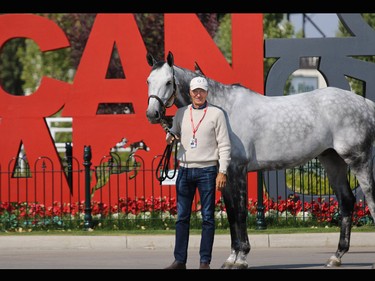 Canadian rider Mario Deslauriers was photographed with his horse Westbrook at Spruce Meadows on Tuesday September 5, 2017. The Spruce Meadows Masters starts Wednesday.