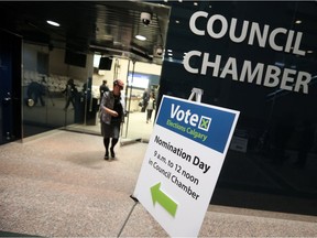 Calgary City Hall is prepared for nomination day for the 2017 municipal election on Monday September 18, 2017.  Gavin Young/Postmedia

Postmedia Calgary
Gavin Young, Calgary Herald