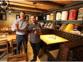 Craft Beer Market general manager Adam Snelling, left and executive chef Dave Phillips in the new Southcentre Mall location on Sept. 21, 2017. Gavin Young/Postmedia

Postmedia Calgary
Gavin Young, Calgary Herald