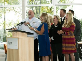 From left, Rob Campbell, CREB Charitable Foundation president; Aneve MacKay-Lyons, CREB Charitable Foundation manager; Sharon Bercuson, CREB Charitable Foundation governor; Murray Scotton, CREB Charitable Foundation governor; Adrienne Moul, CREB Charitable Foundation immediate past president.
