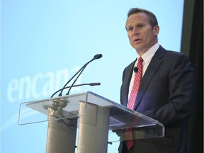 Doug Suttles, president and CEO of Encana Corp speaks at the company's annual meeting in Calgary, Tuesday, May 3, 2016.THE CANADIAN PRESS/Mike Ridewood ORG XMIT: MR101
Mike Ridewood,