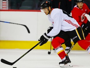 Calgary Flames forward Michael Frolik skates during NHL training camp at Scotiabank Saddledome in Calgary on Saturday, September 16, 2017. Al Charest/Postmedia