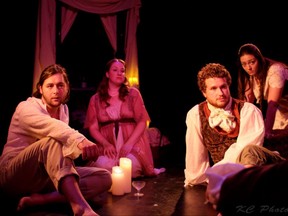 The cast of Mary Humphrey Baldridge's Genesis: The Mary Shelley Play at the Motel Theatre until Sept. 30. Photos courtesy Kayla Craig