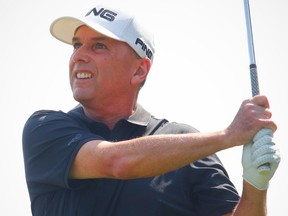 PGA Golfer Kevin Sutherland turns in a score of 8-under 62 during the first round of the 2017 Shaw Charity Classic at Canyon Meadows Golf Club on Friday, September 1, 2017. Al Charest/Postmedia