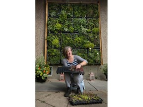 Kerry Ross, owner of Green T Design, has created her own exterior vertical living wall that will survive year around at her home.