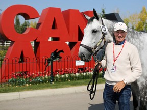 Canadian rider Mario Deslauriers was photographed with his horse Westbrook at Spruce Meadows on Tuesday September 5, 2017. The Spruce Meadows Masters starts Wednesday.