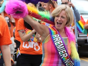 Alberta Premier Rachel Notley leads the Calgary Pride Parade on Sunday September 3, 2017. Gavin Young/Postmedia