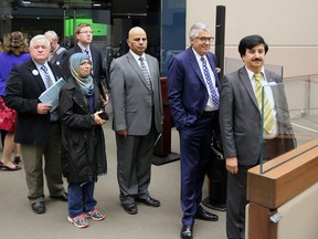 Candidates for the 2017 municipal election line up to file their nomination papers.