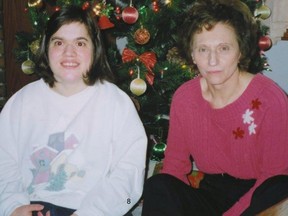Court exhibit photo from between 2007 and 2009 of Patricia Couture (R) who is on trial after being charged with criminal negligence in the death of her developmentally disabled daughter Melissa Couture (L).

Postmedia  Calgary