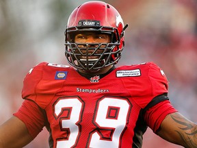 Charleston Hughes of the Calgary Stampeders. Al Charest/Postmedia