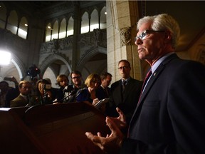 Jim Carr

Jim Carr, Canada's Minister of Natural Resources, delivers a statement on TransCanada Pipelines'' decision to cancel the Energy East Pipeline project on Parliament Hill in Ottawa on Thursday, Oct. 5, 2017. THE CANADIAN PRESS/Sean Kilpatrick ORG XMIT: SKP110
Sean Kilpatrick,