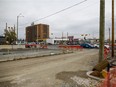 Construction along 17 avenue SE in Calgary on Tuesday October 10, 2017.