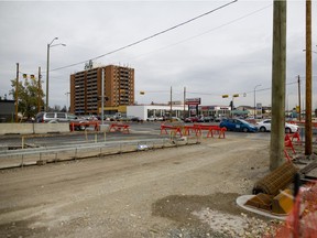 Construction along 17 avenue SE in Calgary on Tuesday October 10, 2017.