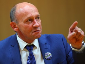 Mayoral candidate Andre Chabot during a Postmedia Calgary editorial board on Wednesday October 4, 2017.