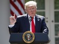 In this Thursday, June 1, 2017 file photo, U.S. President Donald Trump speaks about the U.S. role in the Paris climate change accord in the Rose Garden of the White House in Washington.