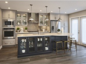 The kitchen in the Aspen End kitchen by Mattamy Homes.