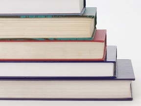 Piggy bank and stack of books