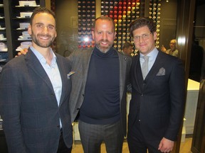 Pictured, from left, at the exclusive preview of Henry Singer Eighth Avenue Place are marketing manager Jason Toufexis, president Jordan Singer and purchasing director Reid Knisely.
Photos, Bill Brooks