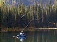 Serene lakes and rivers around Fernie are a good place to try your hand at fly fishing.