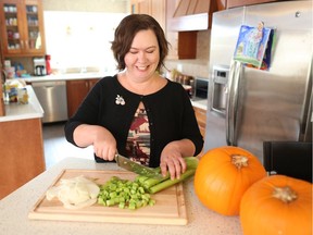 Elizabeth Chorney-Booth starts early on Thanksgiving dishes with some recipes from the cookbook she co-authored, Best of Bridge Sunday Suppers.
Gavin Young/Postmedia