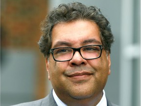 Calgary Mayor Naheed Nenshi speaks to media after voting at an advance voting station set up on a transit bus at the Kerby Center in downtown Calgary on Tuesday October 10, 2017. Darren Makowichuk/Postmedia

Postmedia Calgary
Darren Makowichuk, DARREN MAKOWICHUK/Postmedia