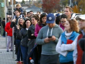 Hundreds of voters came out in Ward 7 at Queen Elizabeth Elementary School during Calgary's Election 2017 on Monday October 16, 2017.

Postmedia Calgary
Darren Makowichuk, DARREN MAKOWICHUK/Postmedia