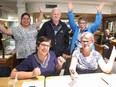 Incumbent councillor Ray Jones celebrates with his campaign team after winning Ward 10 on Monday, Oct. 16, 2017.