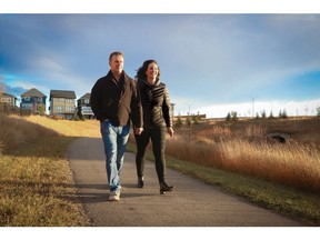 Tanya Armstrong and Matt Saxby are enjoying their new home in Cranston's Riverstone with the path systems and the natural beauty that they love.