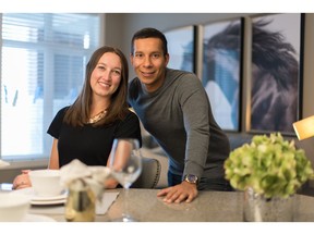 Meaghan Dockrill and Chris Gonzalez at the Mark 101 in Sage Hill, where they purchased a new condo.