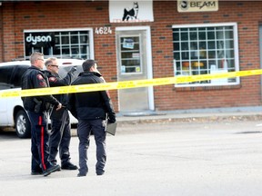 Calgary police investigate a shooting on the 4500 block of Bowness Rd. N.W.