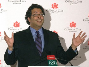 Naheed Nenshi speaks to the Canadian Club at the Fairmont Royal York Hotel in Toronto on Feb. 9, 2011.