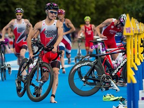 Canada's Brent McMahon competes in the men's triathlon during the 2012 Summer Olympics in London.