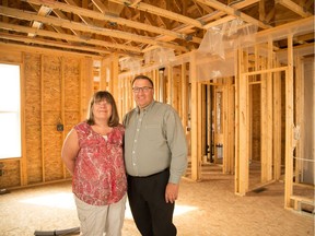 Phyllis and Duane Backer in their new bungalow being built by Hopewell Residential in Mahogany.