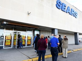 Hundreds of shoppers showed up at Sears at North Hill mall in Calgary as the department store is going out of business on Thursday October 19, 2017. Darren Makowichuk/Postmedia

Postmedia Calgary
Darren Makowichuk, DARREN MAKOWICHUK/Postmedia