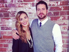 Shooting victim Tara Roe and her husband.