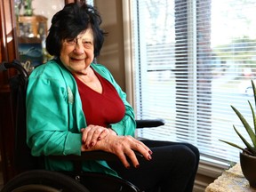 The Calgary Police Service Centralized Break and Enter Teams are seeking public assistance after Verna Janzen, 84, had her motorized wheelchair stolen out of her N.E. Calgary garage on Monday October 23, 2017. Darren Makowichuk/Postmedia