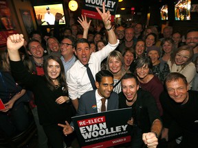 Evan Woolley regains Ward 8 during Calgary's Election 2017 on Monday October 16, 2017.