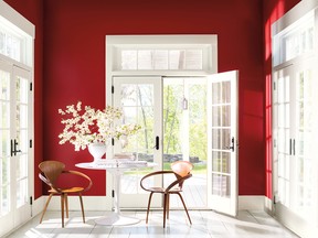 This year, Benjamin Moore has pulled ahead of the pack again, with an assertive brownish spice-red called Caliente.