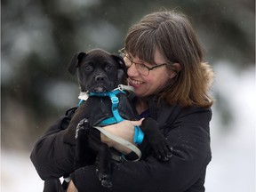 Cheryl Katterhagen made a pledge on Change Day one year ago to volunteer at the Calgary Humane Society. Now she has a dog of her own and is much happier for it.