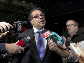 Mayor Naheed Nenshi outside council chambers during budget meetings in Calgary on Thursday November 30, 2017. Leah Hennel/Postmedia