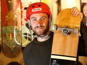 Bjorn Julson, from The Source Snowboard and Skates in Calgary. At an upcoming meeting of the AUMA, they will discuss a proposal to make helmets mandatory for people under 18. Wednesday November 8, 2017. Darren Makowichuk/Postmedia