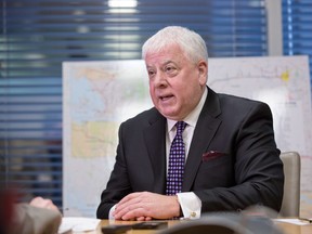 Ian Anderson, president of Kinder Morgan Canada, was photographed in the company's Calgary office on Tuesday December 20, 2016.