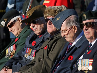 Veterans attend Remembrance Day ceremonies at the Military Museums in Calgary on  Saturday November 11, 2017.
