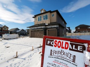 A partially completed ReidBuilt Homes house in Chestermere was photographed on Monday, November 13, 2017.