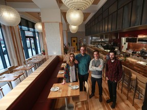 Donna Mac partners; Amy Turner, Jesse Willis, Jeff Jamieson and Justin "Tino" Longpre were photographed in the new beltline restaurant on Nov. 20, 2017.